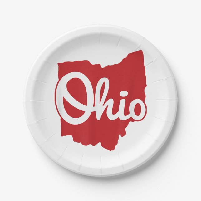 I Liebe My Ohio Zuhause Script Ohio Pappteller (Vorderseite)