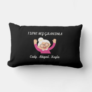 "I Liebe My Oma" werfen Kissen mit Kindernamen.
