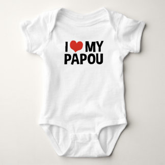 I Liebe My Papou Baby Strampler