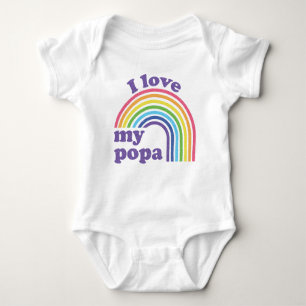 I Liebe My Popa - Niedlicher Regenbogen Baby Strampler