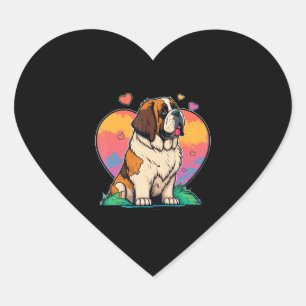 I Liebe My Saint St Bernard Dog Herz-Aufkleber