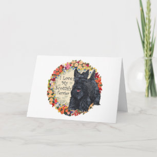 I Liebe My Scottish Terrier Feiertagskarte