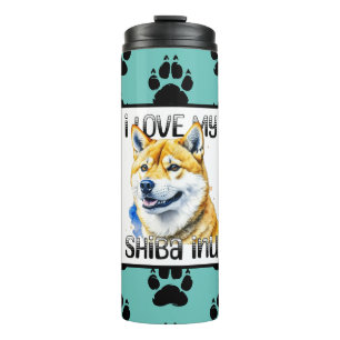 I Liebe My Shiba Inu Hundebesitzer Thermosbecher