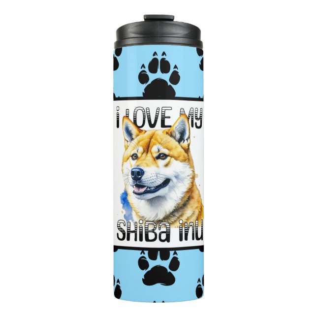 I Liebe My Shiba Inu | Hundebesitzer Thermosbecher (Vorderseite)