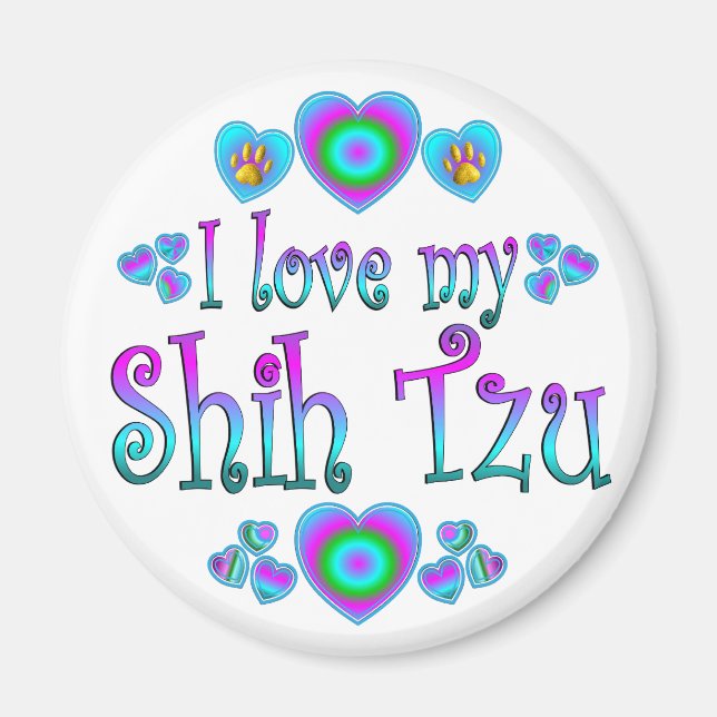 I Liebe My Shih Tzu Magnet (Vorne)