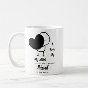 I Liebe My SISTER - Bestes Personalisiertes Gesche Kaffeetasse