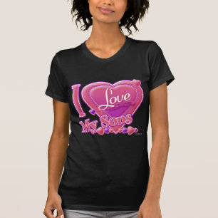 I Liebe My Sons pink/lila - Herz T-Shirt