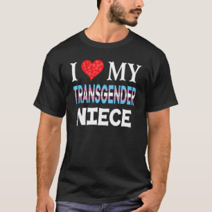 I Liebe My Transgender Niece Lgbt Lesbian Rainbow  T-Shirt