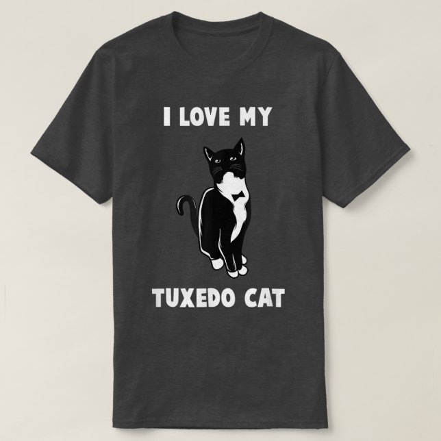 I Liebe My Tuedo CatCat Lover  T-Shirt (Design vorne)