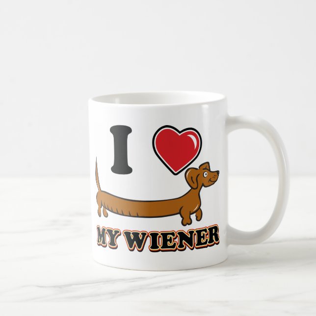 I Liebe My Weiner - Dackel Kaffeetasse (Rechts)