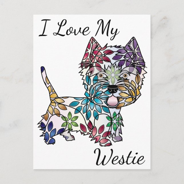 I Liebe My Westie Postcard Postkarte (Vorderseite)