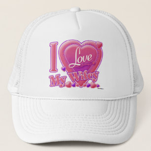 I Liebe My Wifey rosa/lila - Herz Truckerkappe