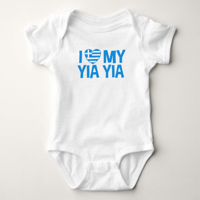 I Liebe My Yia Yia Baby Strampler (Vorderseite)