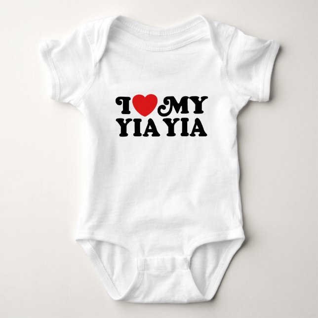 I Liebe My Yia Yia Baby Strampler (Vorderseite)