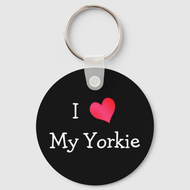 I Liebe My Yorkie Schlüsselanhänger (Vorderseite)