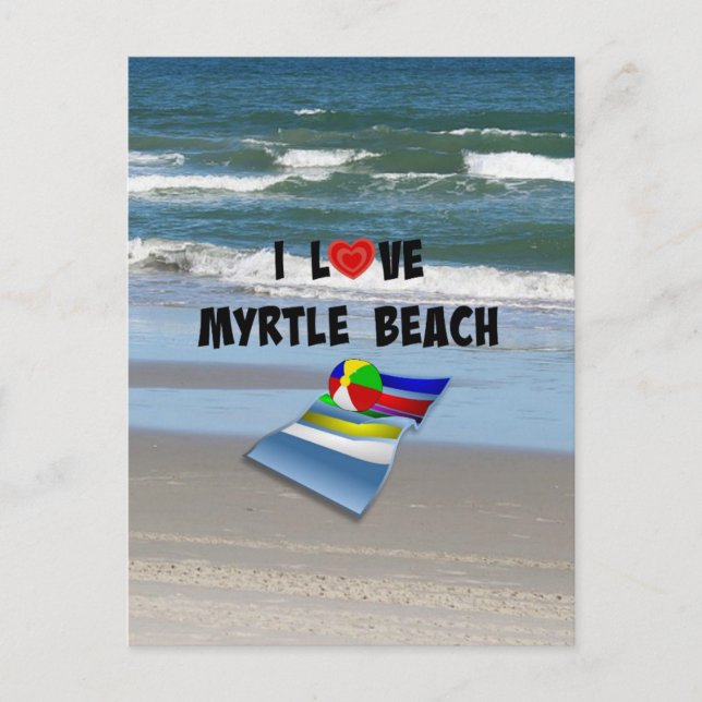I Liebe Myrtle Beach Postkarte (Vorderseite)