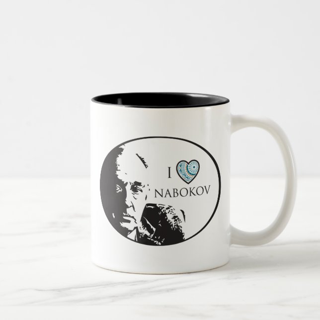 I Liebe-Nabokow-Tasse Zweifarbige Tasse (Rechts)