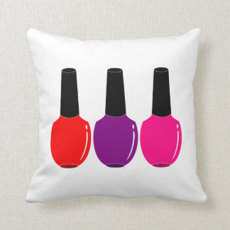 I Liebe-Nagellack-rote rosa lila Nagellack-Kunst Kissen