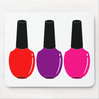 I Liebe-Nagellack-rote rosa lila Nagellack-Kunst Mousepad