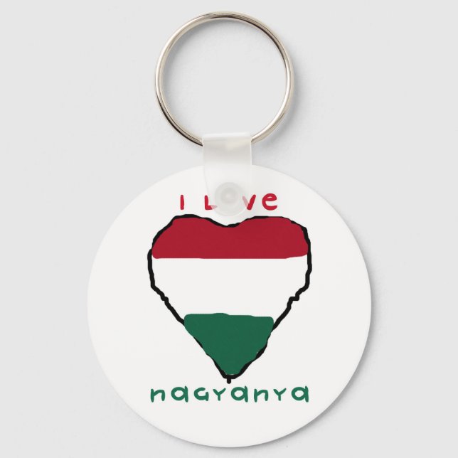 I Liebe Nagyanya Schlüsselanhänger (Vorderseite)