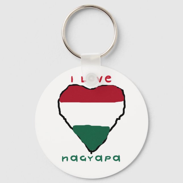 I Liebe Nagyapa Schlüsselanhänger (Vorderseite)