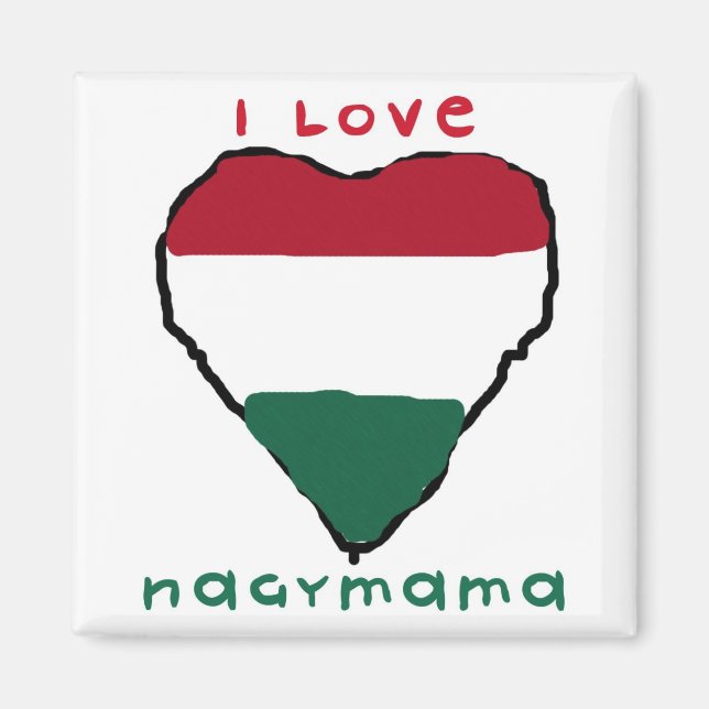 I Liebe Nagymama Magnet (Vorne)