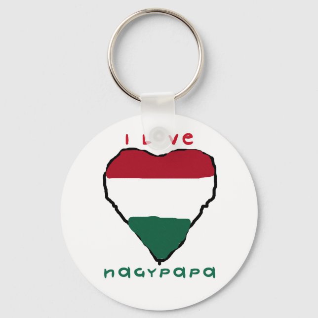 I Liebe Nagypapa Schlüsselanhänger (Vorderseite)