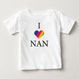 I LIEBE NAN RAINBOW HEART Baby T - Shirt
