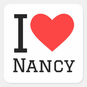 I Liebe Nancy Quadratischer Aufkleber