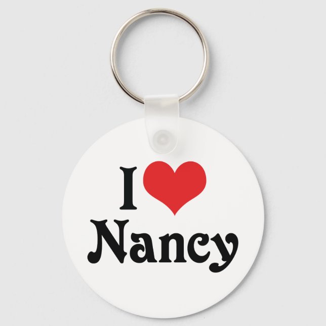 I Liebe Nancy Schlüsselanhänger (Vorderseite)