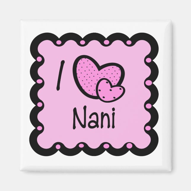 I Liebe Nani Niedlich T - Shirt Magnet (Vorne)