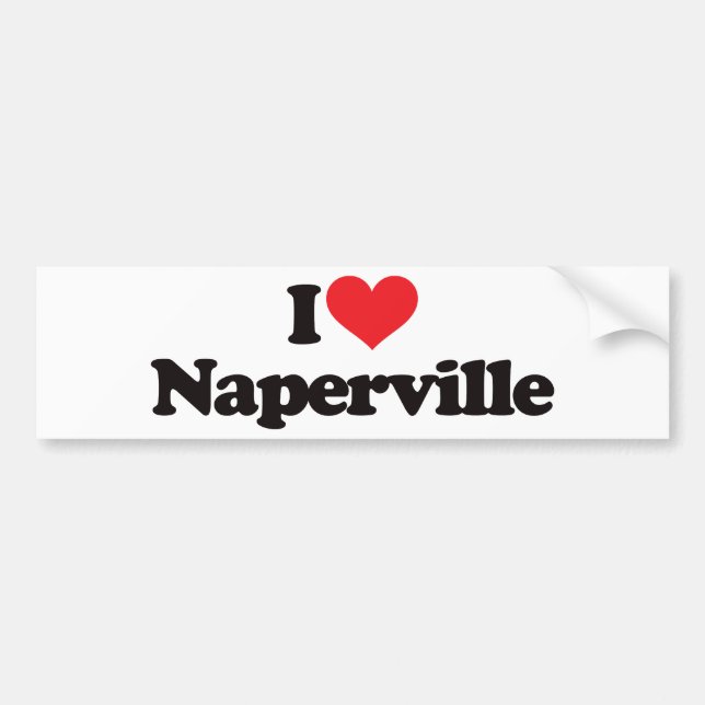 I Liebe Naperville Autoaufkleber (Vorne)