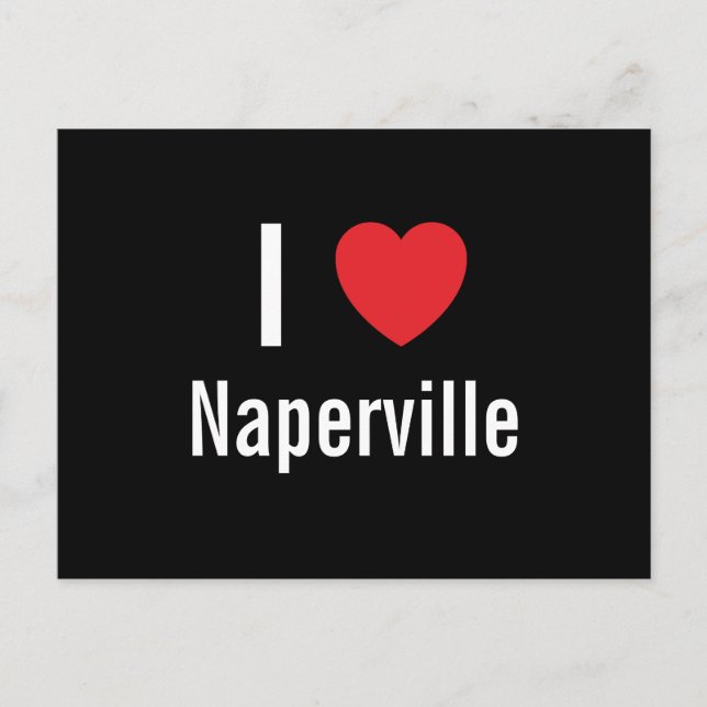I Liebe Naperville Postkarte (Vorderseite)
