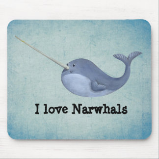 I Liebe Narwhals Mousepad
