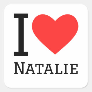 I Liebe Natalie Quadratischer Aufkleber