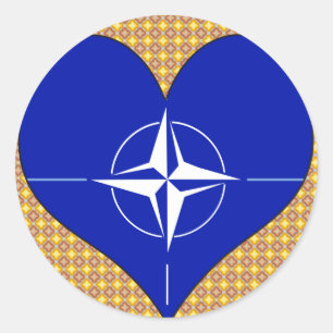 I Liebe Nato Runder Aufkleber