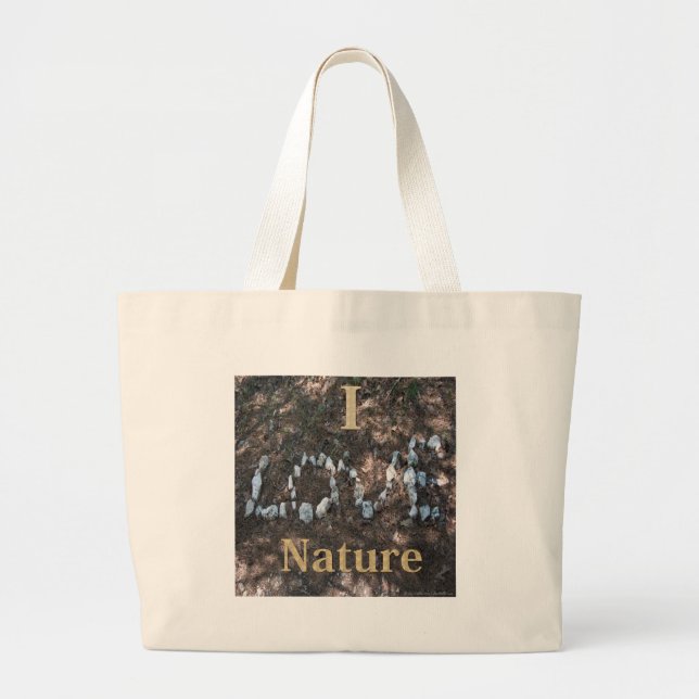 I Liebe Naturbekleidung und Geschenke Jumbo Stoffbeutel (Vorne)
