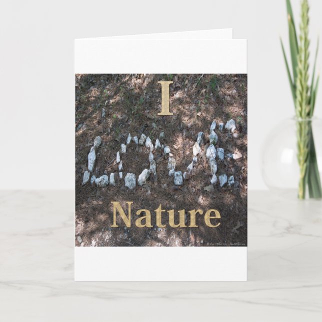 I Liebe Naturbekleidung und Geschenke Karte (Vorderseite)