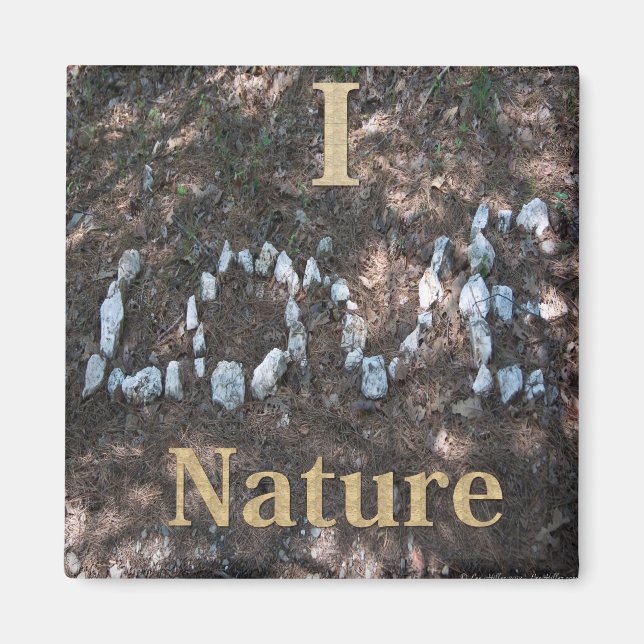 I Liebe Naturbekleidung und Geschenke Magnet (Vorne)