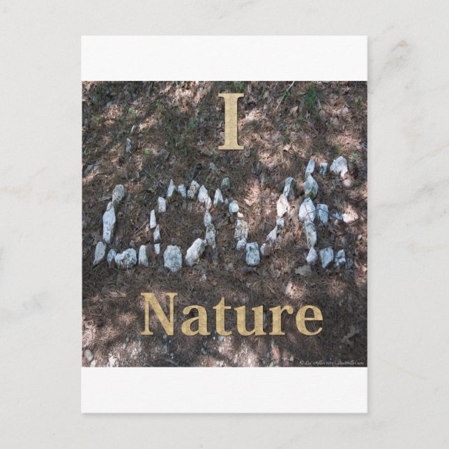 I Liebe Naturbekleidung und Geschenke Postkarte (Vorderseite)