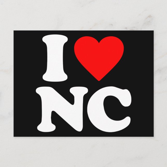 I LIEBE NC POSTKARTE (Vorderseite)