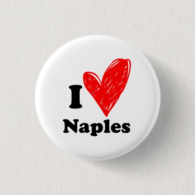 I Liebe Neapel Button (Vorderseite)