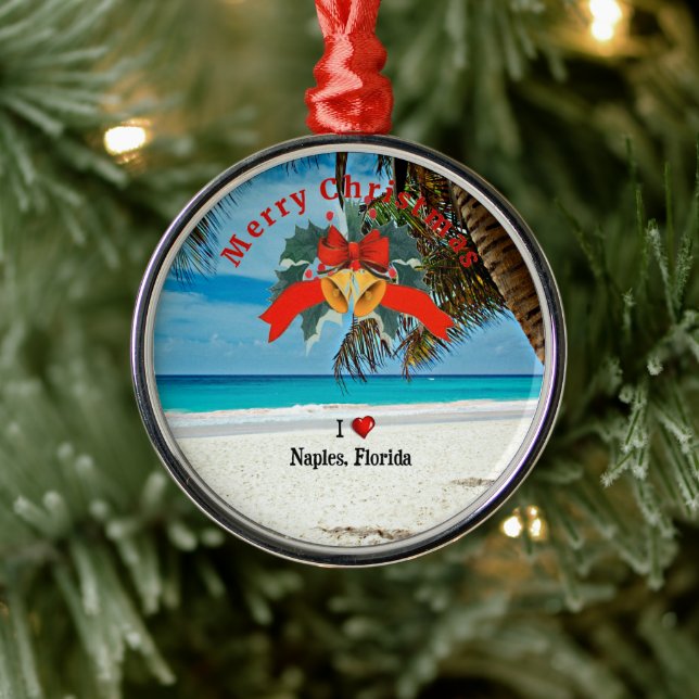 I. Liebe Neapel, Florida, Ornament Aus Metall (Baum)