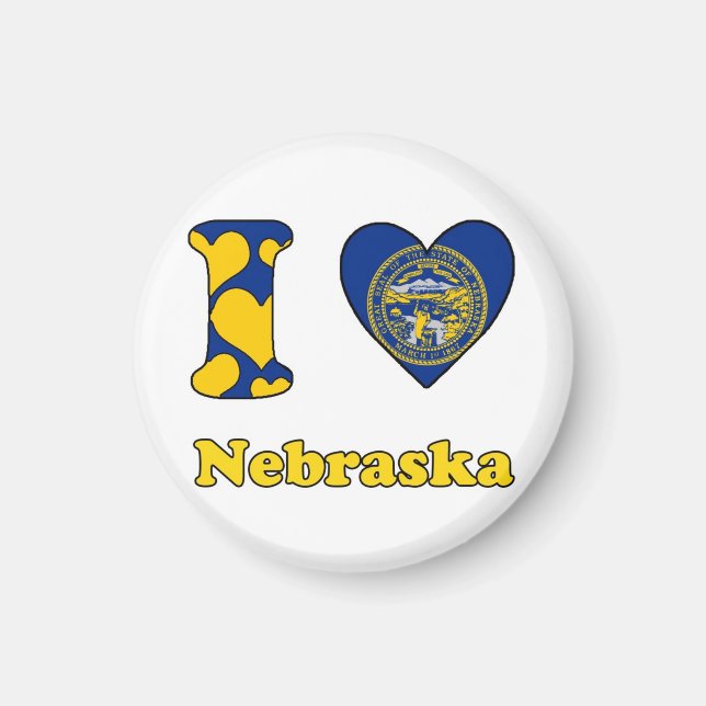 I Liebe Nebraska Magnet (Vorne)