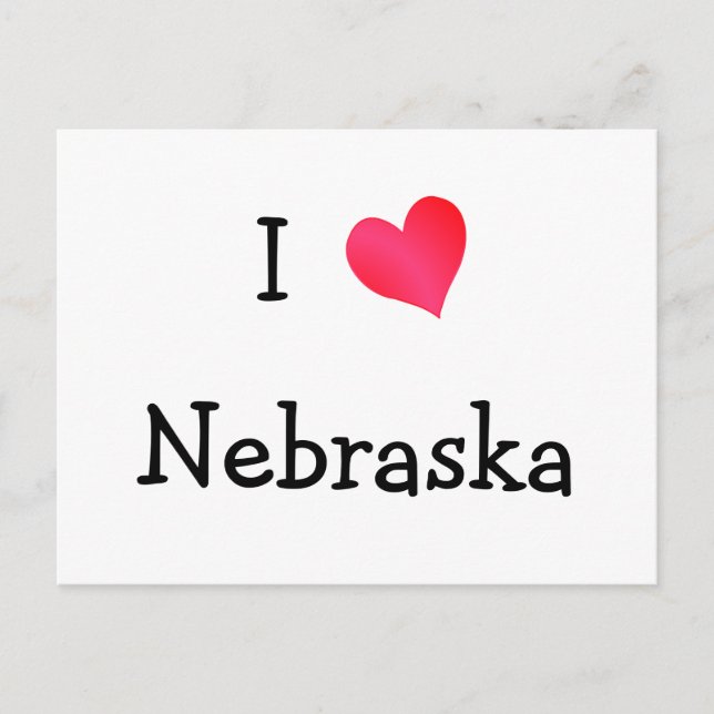 I Liebe Nebraska Postkarte (Vorderseite)