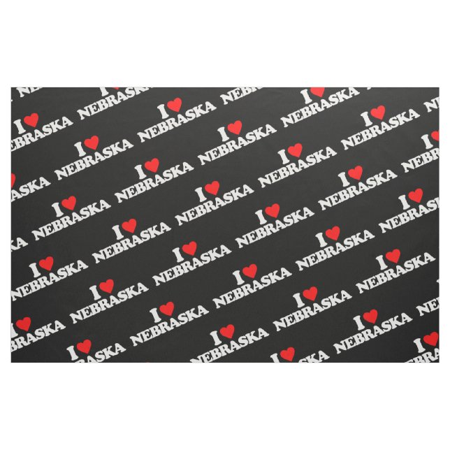 I LIEBE NEBRASKA STOFF (Fat Quarter (45,7 x 55,9 cm))