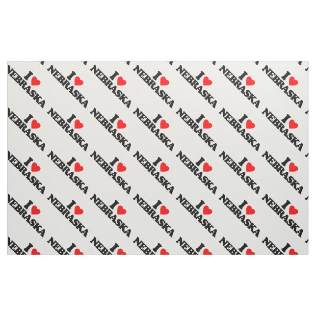 I LIEBE NEBRASKA STOFF (Fat Quarter (45,7 x 55,9 cm))