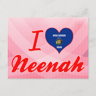 I Liebe Neenah, Wisconsin Postkarte
