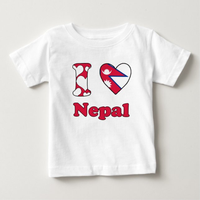 I Liebe Nepal Baby T-shirt (Vorderseite)