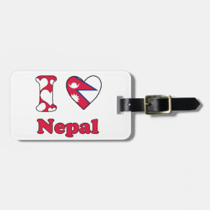 I Liebe Nepal Gepäckanhänger